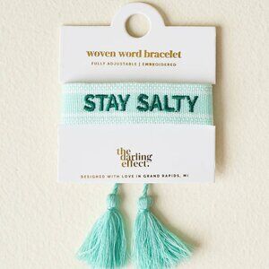 Stay Salty Adjustable Woven Word Bracelet